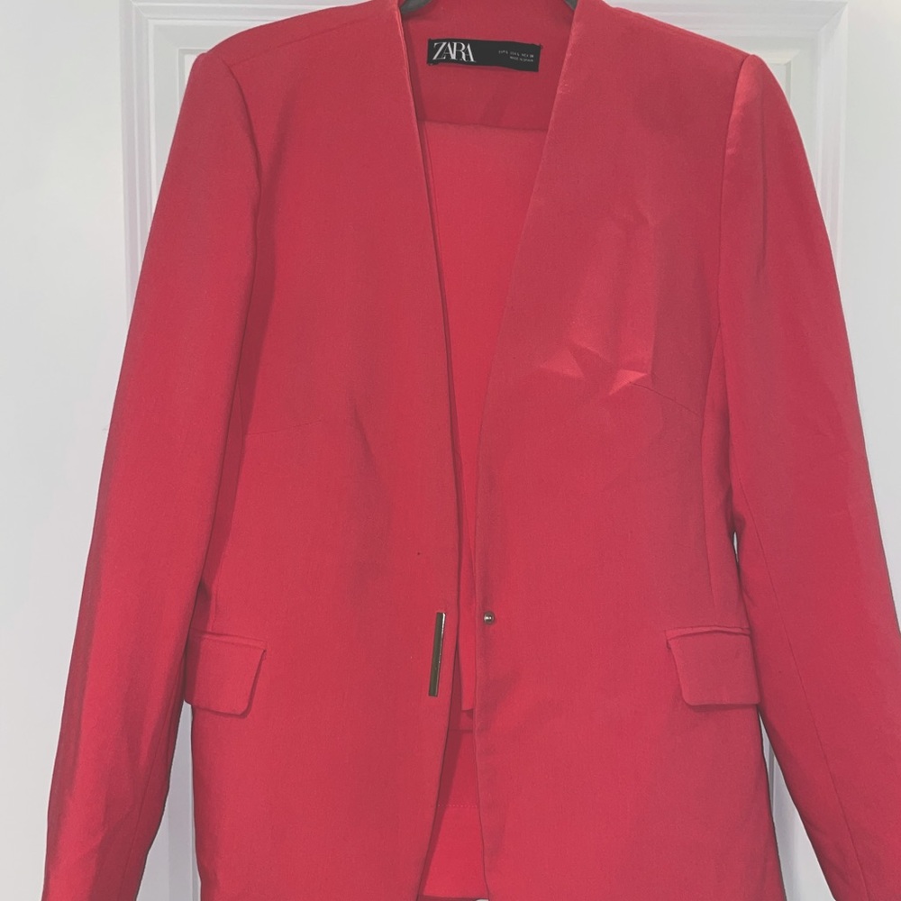 Zara Pink Pantsuit blazer Pants